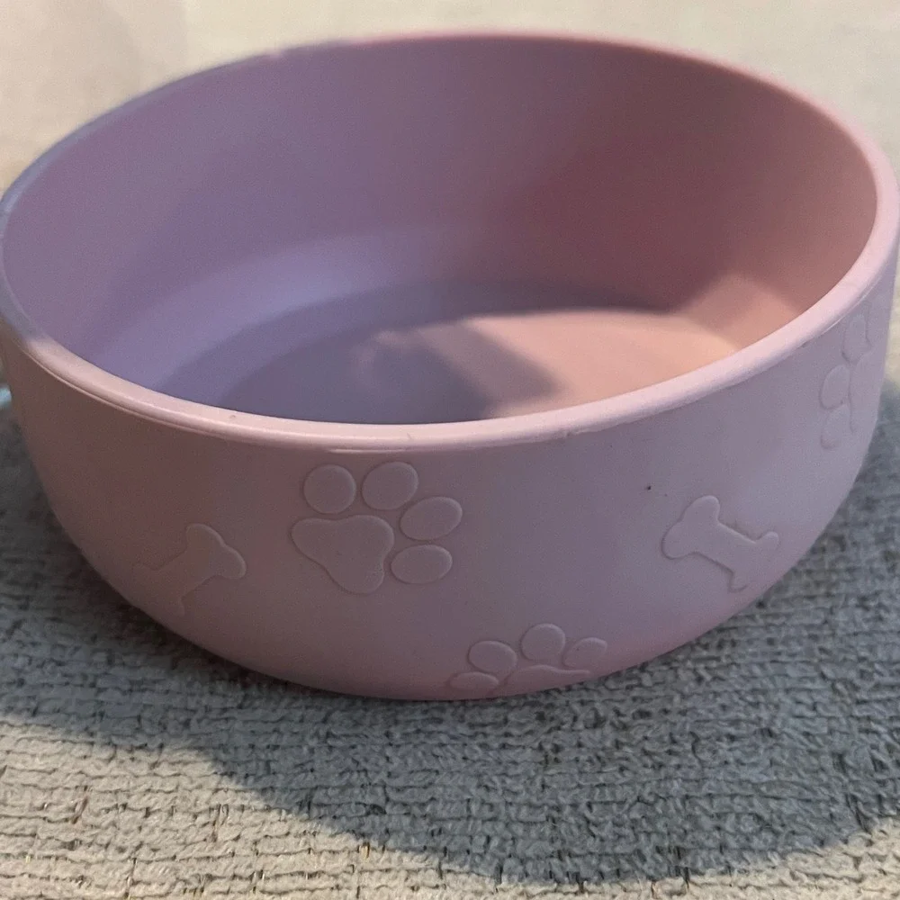 Asobu Dog Starter Water Bottle 50oz 1.5L Pink Removable Silicone Bowl TWB21